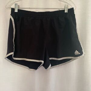 Adidas Women's Black Athletic Shorts with White Trim